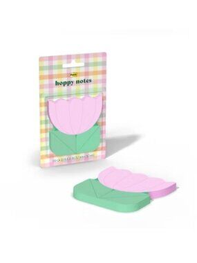Post-it 3"x3" Hoppy Notes Pink and Green Lotus Flower Sticky Note Pad 100 Sheets